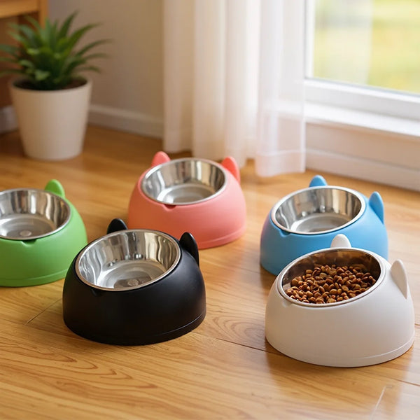 Raised Cat Bowl with Cute Ears