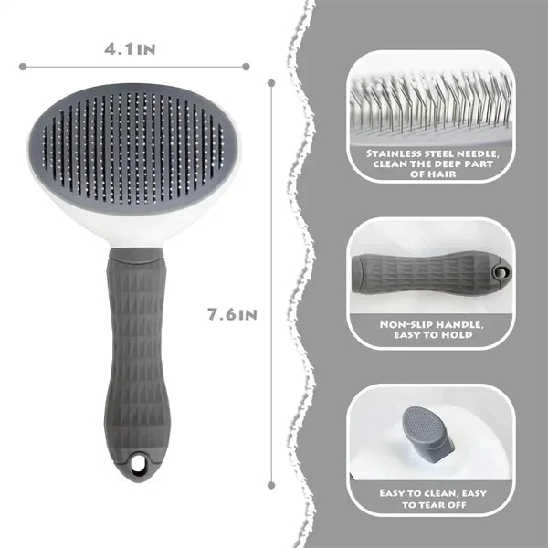 QuickClean Self-Clean Pet Brush